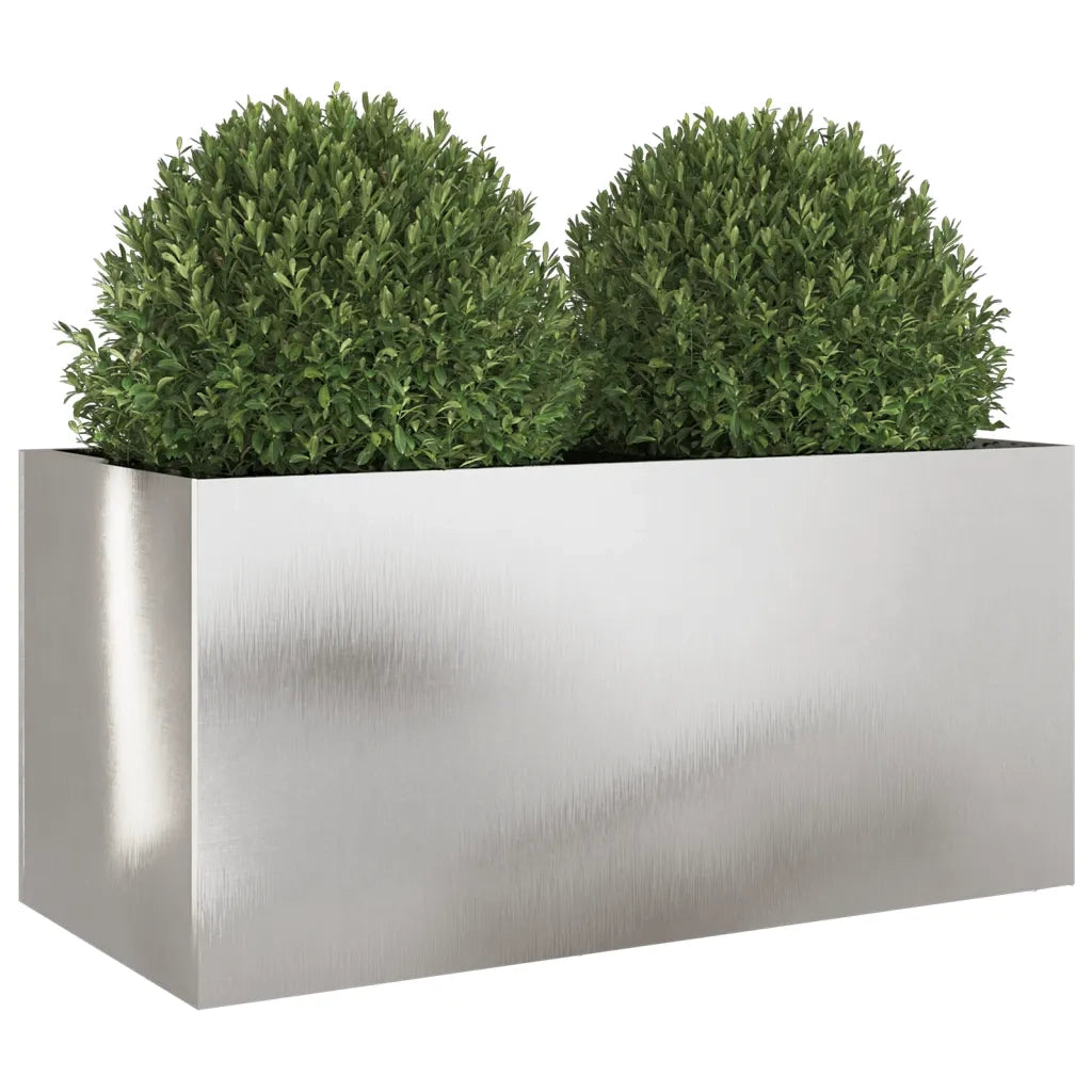 Fioriera Argento 62x30x29 cm in Acciaio Inox 841593