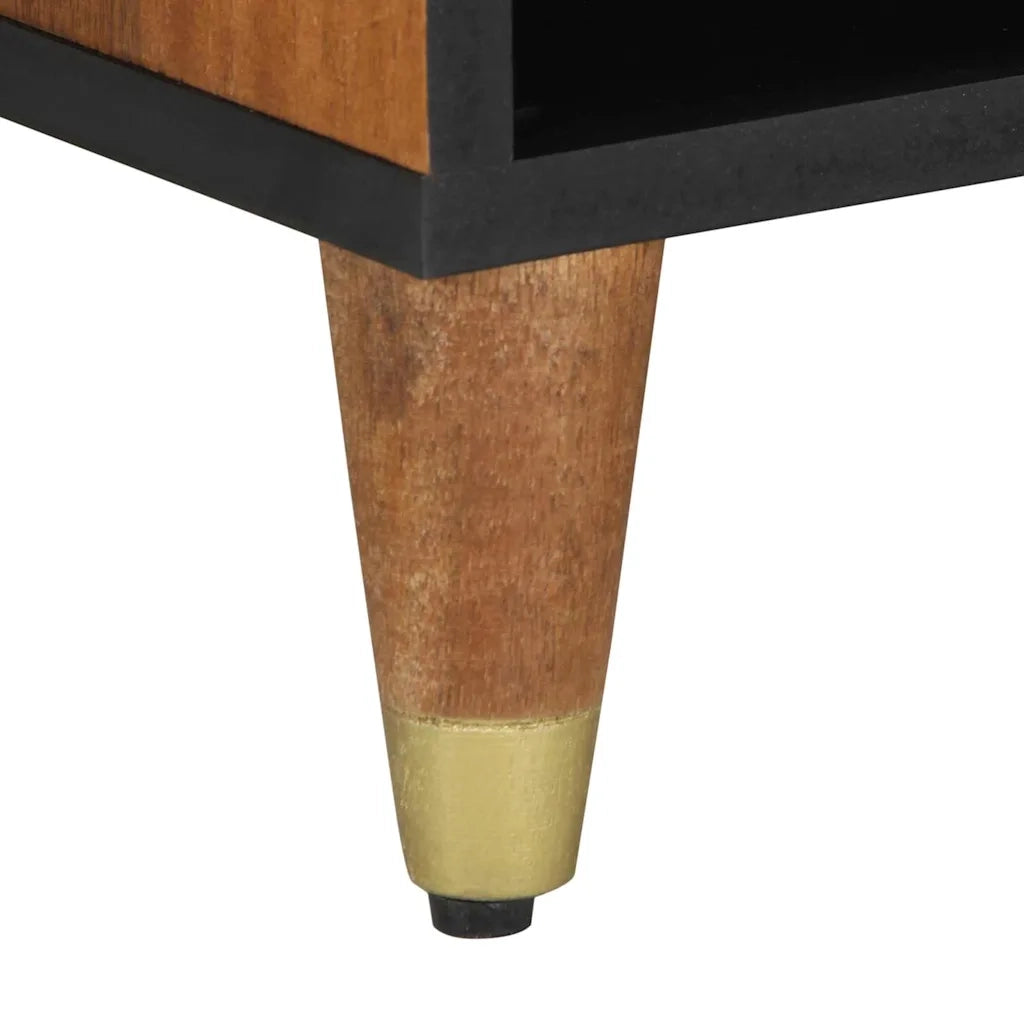 Mobile TV-Credenza per TV-Console TV Marrone miele 80 x 33 x 46 cm Legno di mango massello 242270