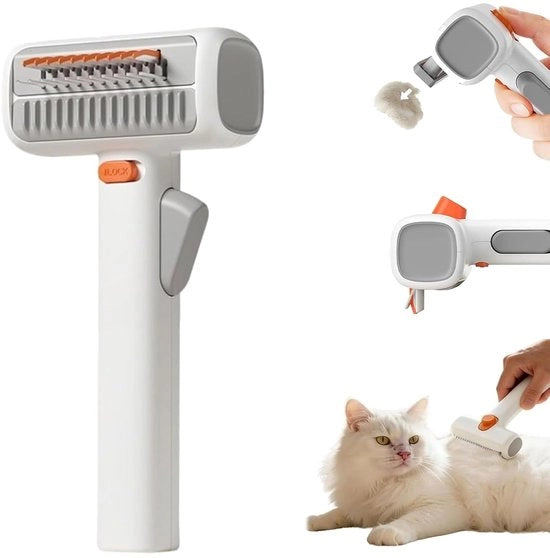 Racchetto Professionale 2 in 1 per Cani e Gatti - Raccoglie Sottofoglia e Elimina Arruffature e Capelli Scompagnati - 2 Pezzi