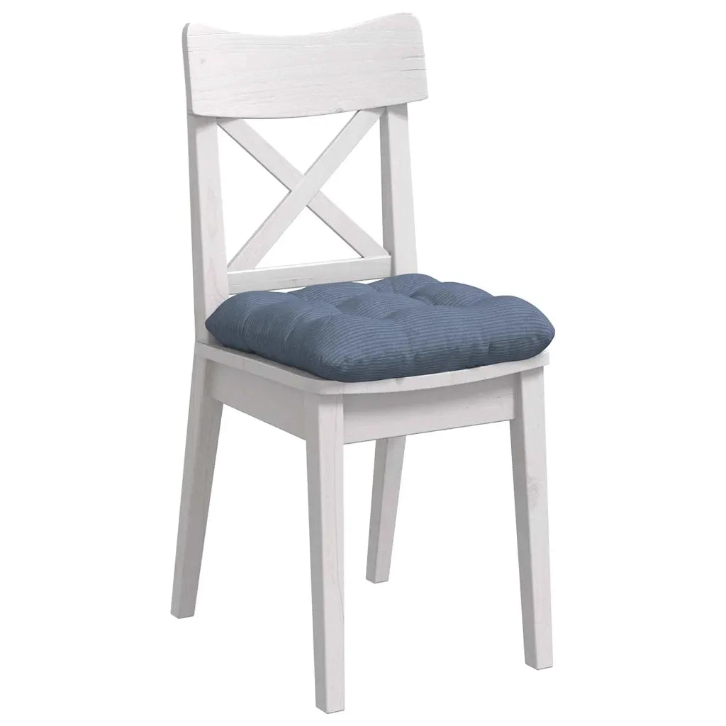 Cuscini per Seduta 4 pz | Cuscini per sedie Blu 45 x 45 cm Tessuto in Cords