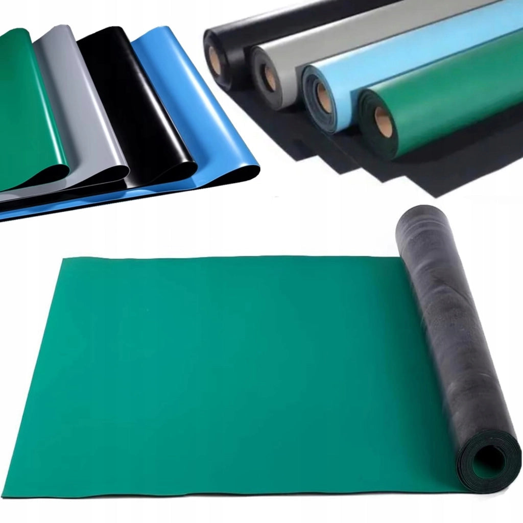 Tappetino Antistatica ESD Verde 0.6m x 10m Spessore 2mm – Protezione Elettrostatica | Gomma Naturale, Resistenza Chimica