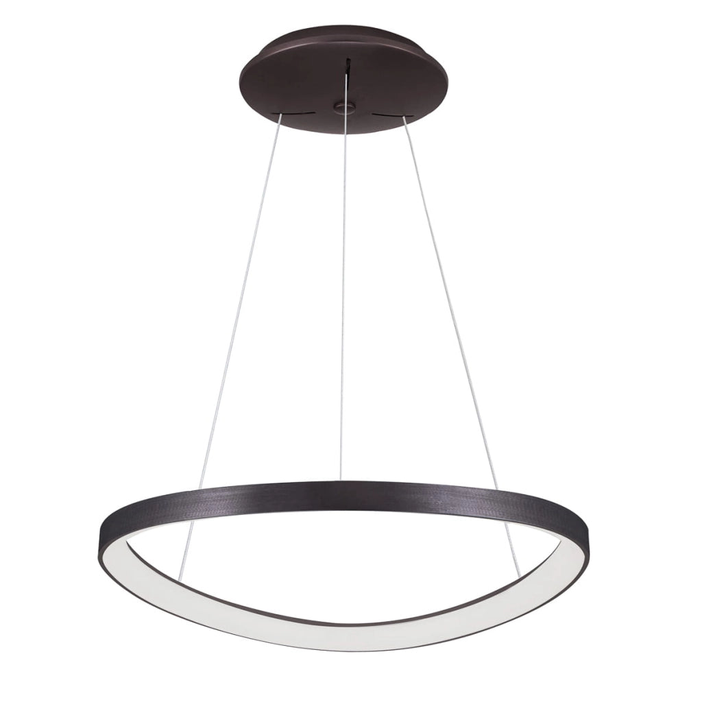 Lampada sospensione Italux Morfi LED 48W marrone Ø65