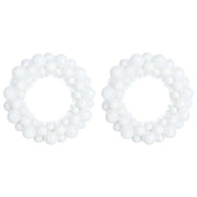 Corone di Palline di Natale 2 pz-Decorazioni natalizie Bianco 33 x 33 x 7 cm