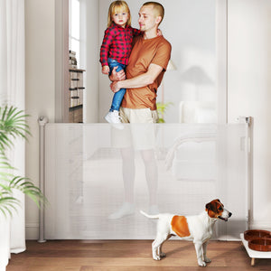 Cancellino per Cani Regolabile per Cani Piccoli Estensibile e Retrattile 0-144 cm Bianco