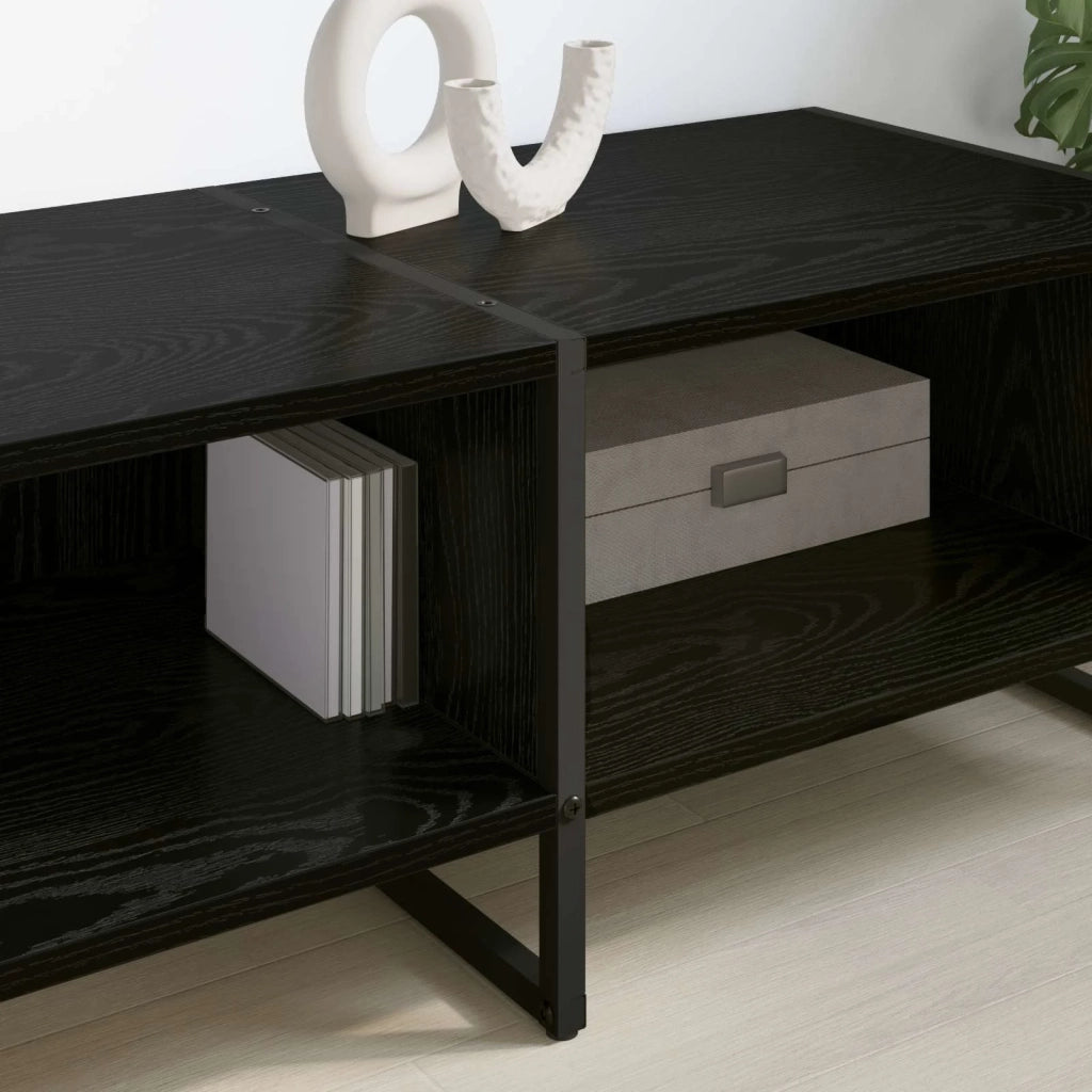 Mobile TV Rovere Nero 170,5 x 36 x 30,5 cm Legno multistrato 886516