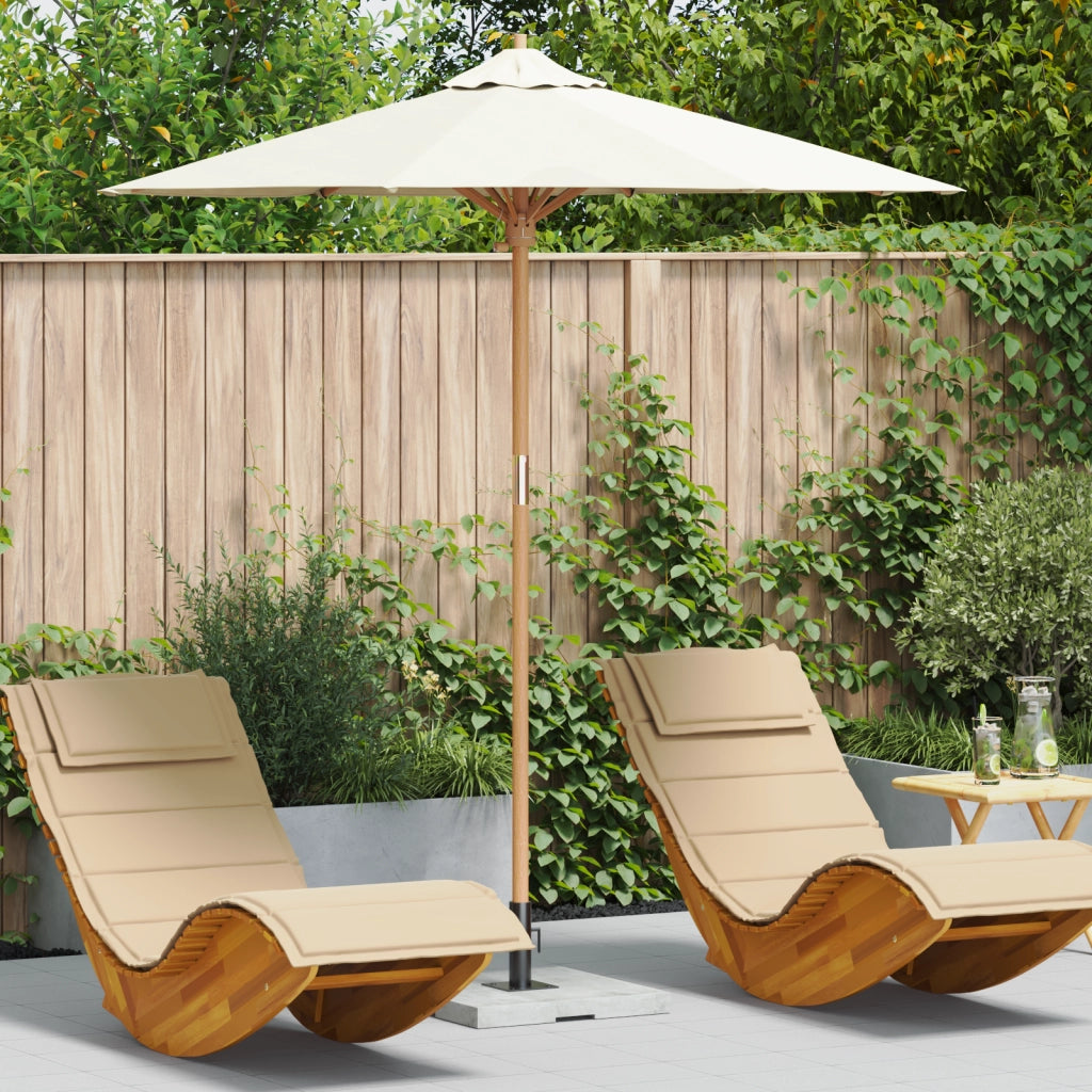 Parasol da Giardino vitaXL Bianco Panna 217x230 cm in BambÃ¹