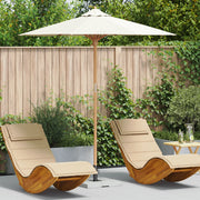 Parasol da Giardino vitaXL Bianco Panna 217x230 cm in BambÃ¹