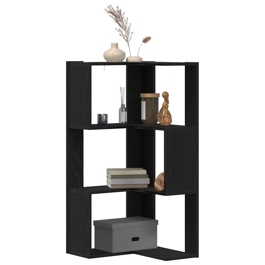 Libreria-Scaffale per Libri-Mobile di Stoccaggio Rovere Nero 50 x 50 x102 cm