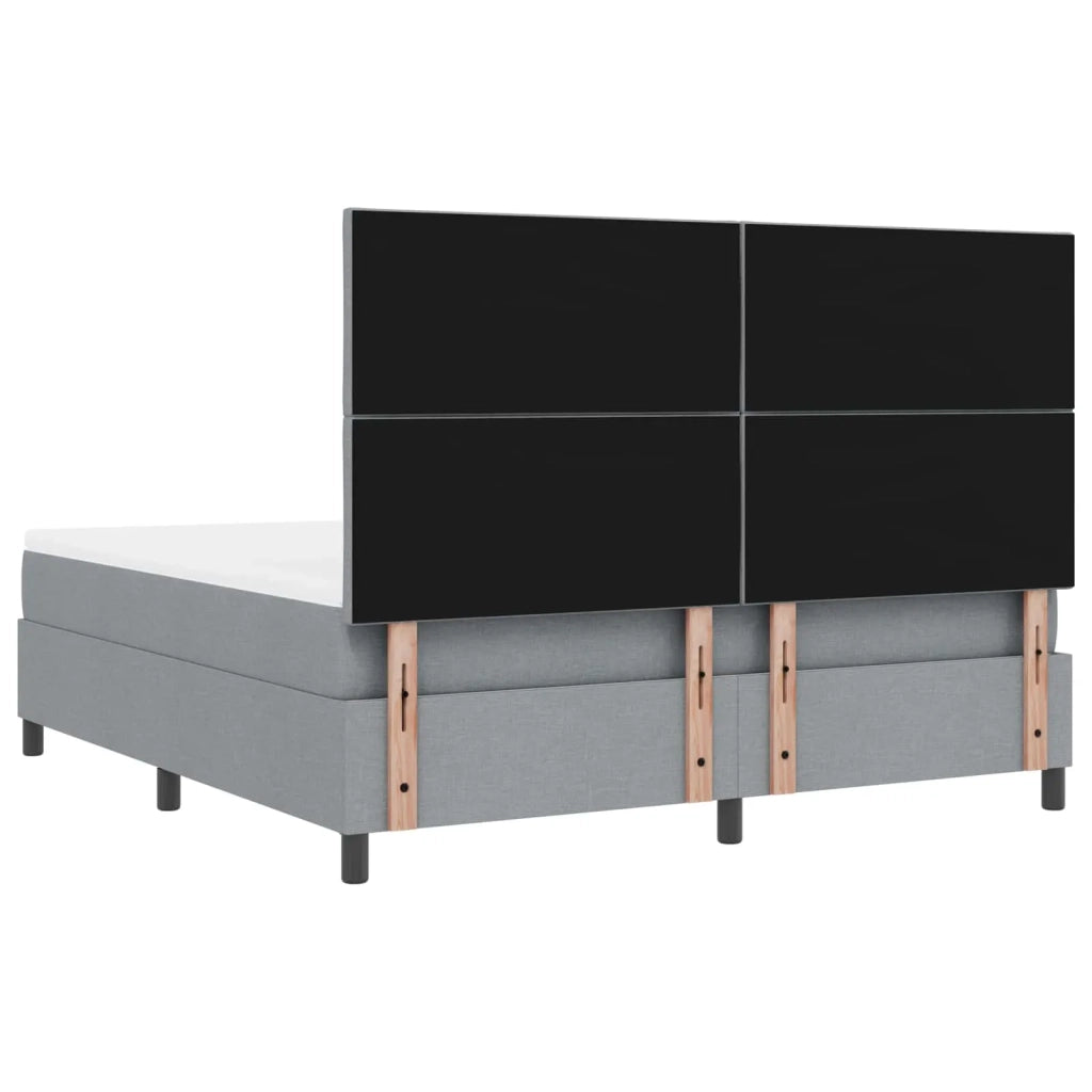 Letto a molle con testiera Grigio chiaro 180 x 200 cm Tessuto 3342963