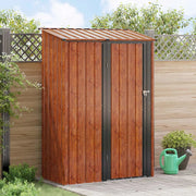 Casette da giardino Marrone 140,5 x 74 x 200 cm Metallo 42011298