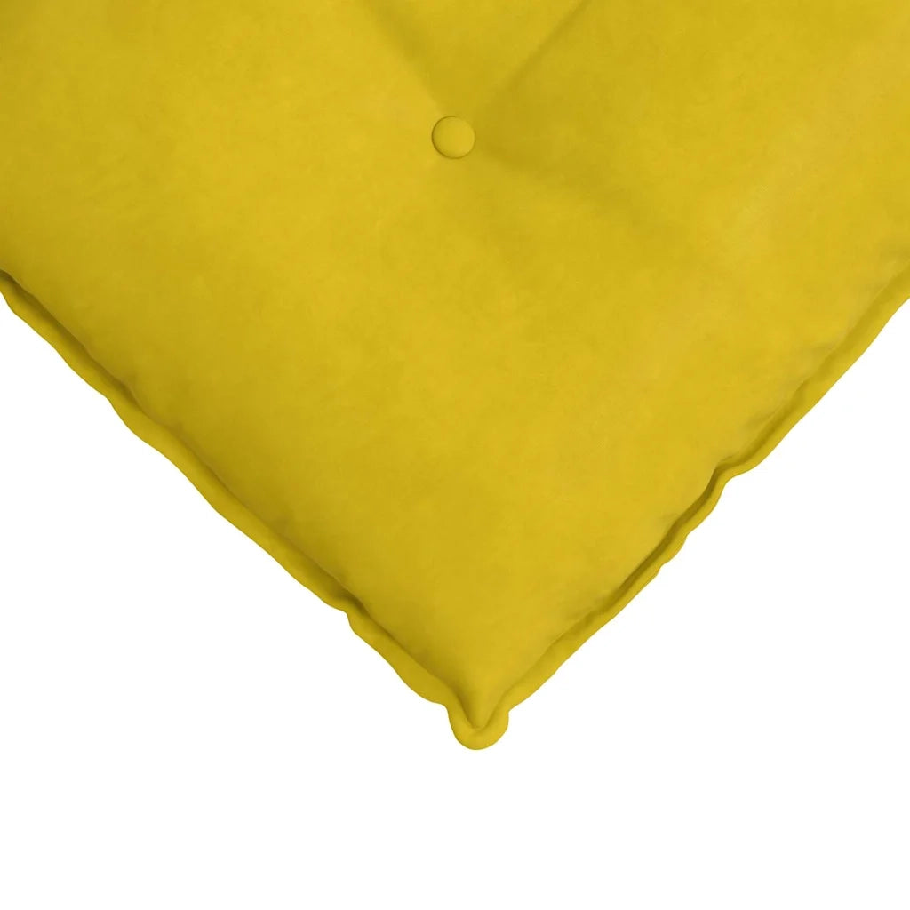 Cuscino per Schiena Giallo 160 x 50 cm Tessuto in Cords 42014897