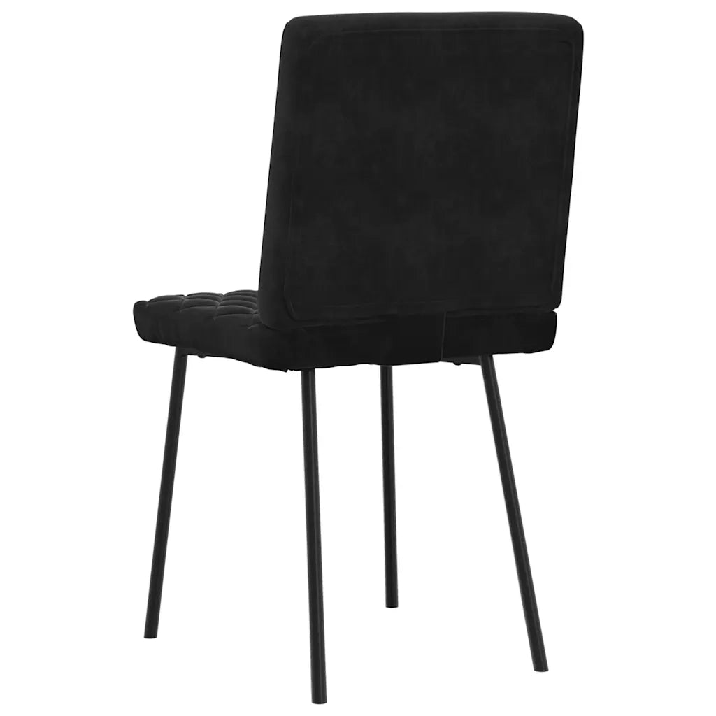 Sedie da Pranzo 4 pz Nere in Velluto 3315209