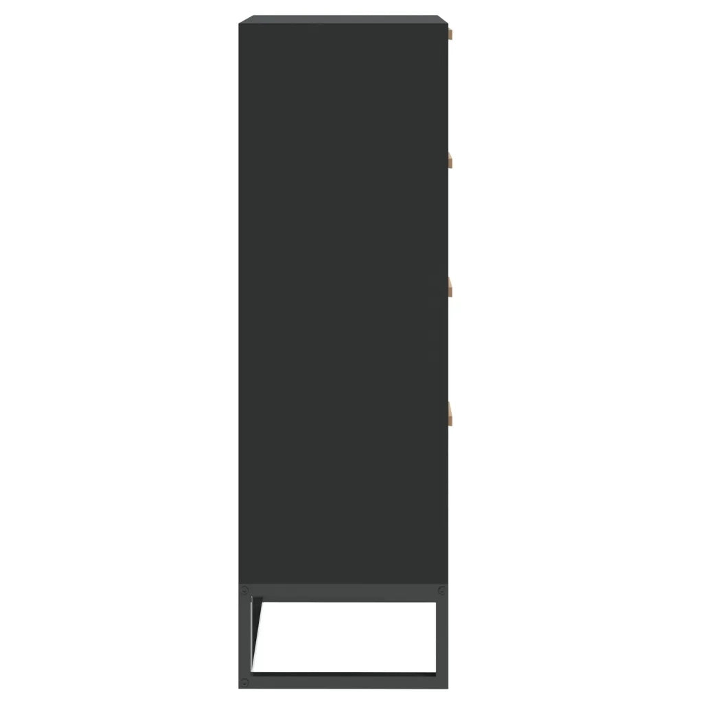 Credenza-Buffet-Armadio da cucina Nera 40x30x95 cm in Legno Multistrato