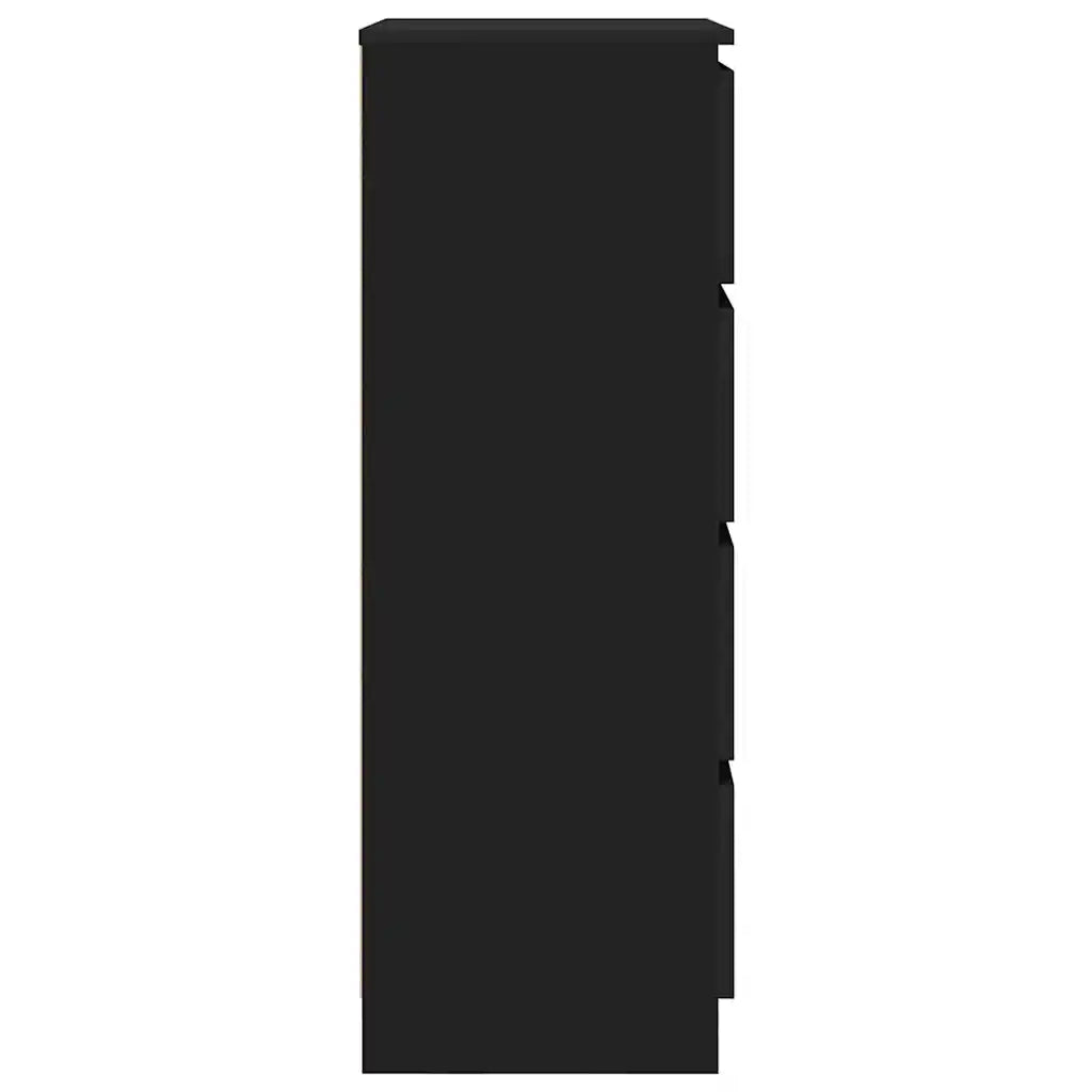Credenza | Madia | Buffet da pranzo | Armadio da pranzo Nera 60x35x98,5 cm in Legno Multistrato