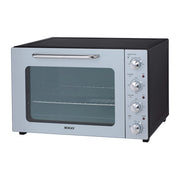 SOGO Forno a Convezione 58L 2000W con Girarrosto, 6 Funzioni, Termostato Regolabile 90-230Â°C, Porta Doppio Vetro, Acciaio Inossidabile