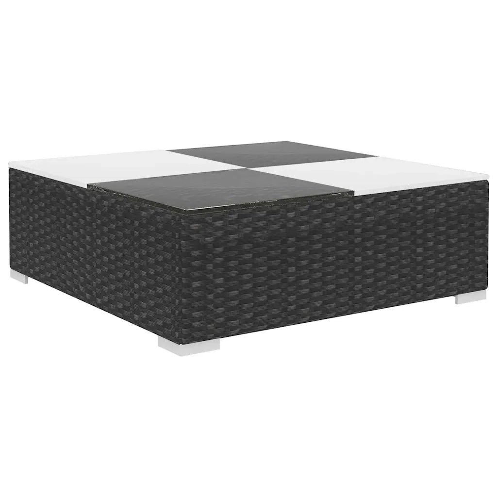 Set Divani da Giardino 8 pz con Cuscini in Polyrattan Nero cod mxl 39368