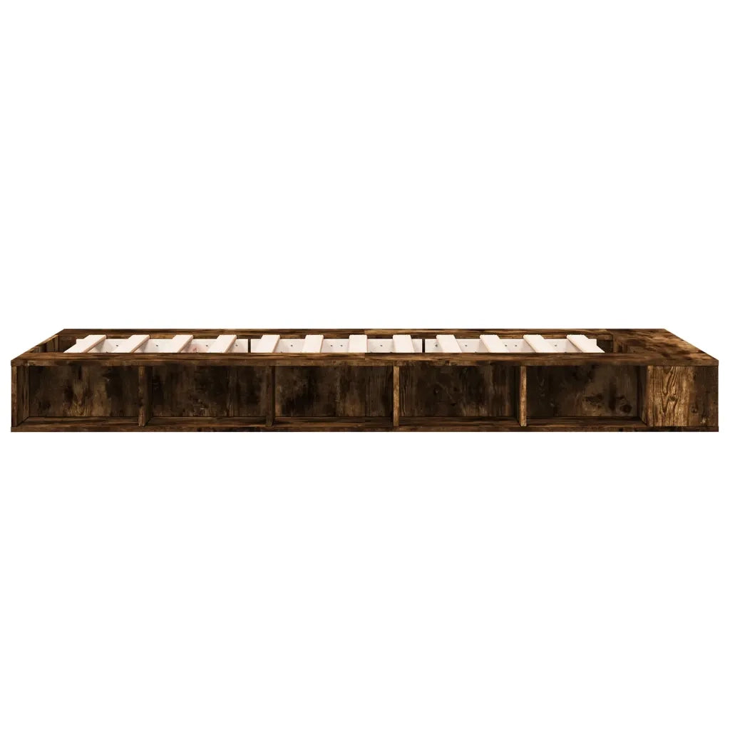 Giroletto-Struttura Letto Rovere Fumo 100x200 cm in Legno Multistrato 493001