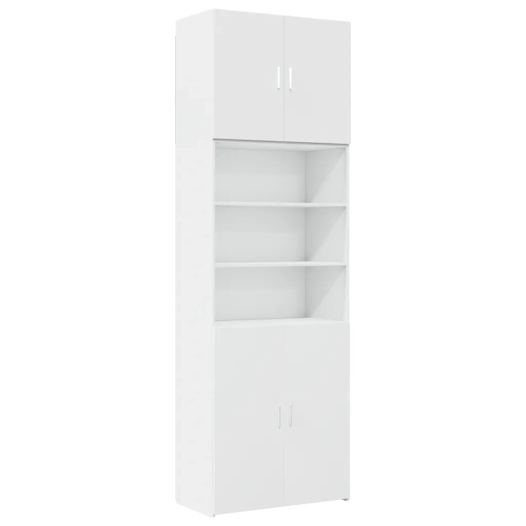 Credenza | Madia | Buffet da pranzo | Armadio da pranzo Bianca 80x42,5x249 cm in Legno Multistrato