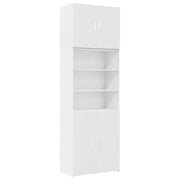 Credenza | Madia | Buffet da pranzo | Armadio da pranzo Bianca 80x42,5x249 cm in Legno Multistrato