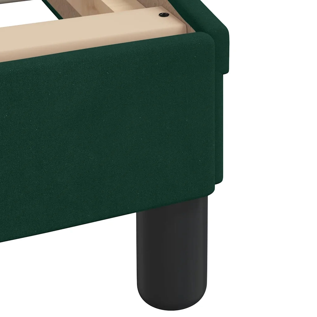 Letto con Materasso Dover Verde Scuro 80x200 cm in Velluto 3208294