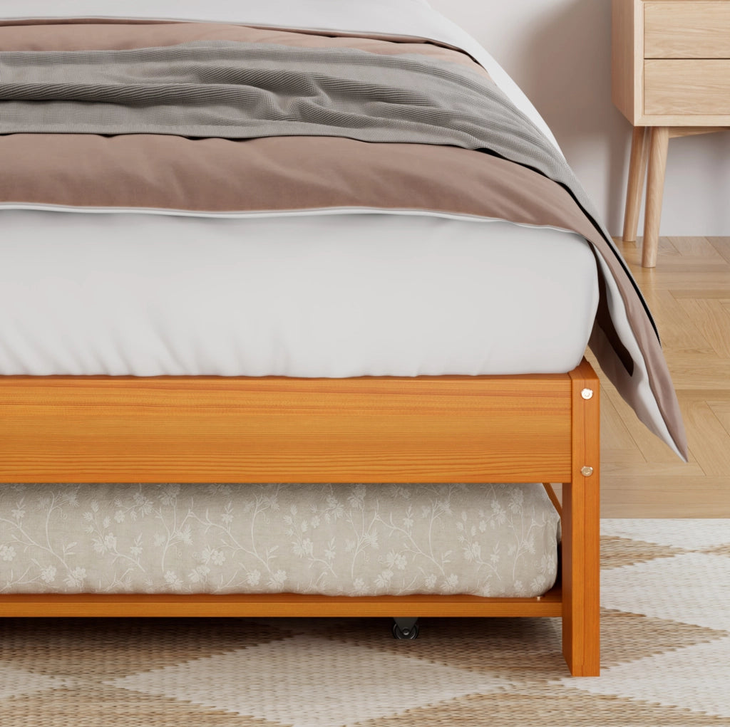 Letto in legno 90x200 cm con letto estraibile 90x190 cm