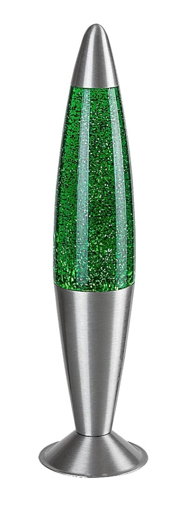 Lampada lava Rabalux Glitter2 verde LED 25W argento