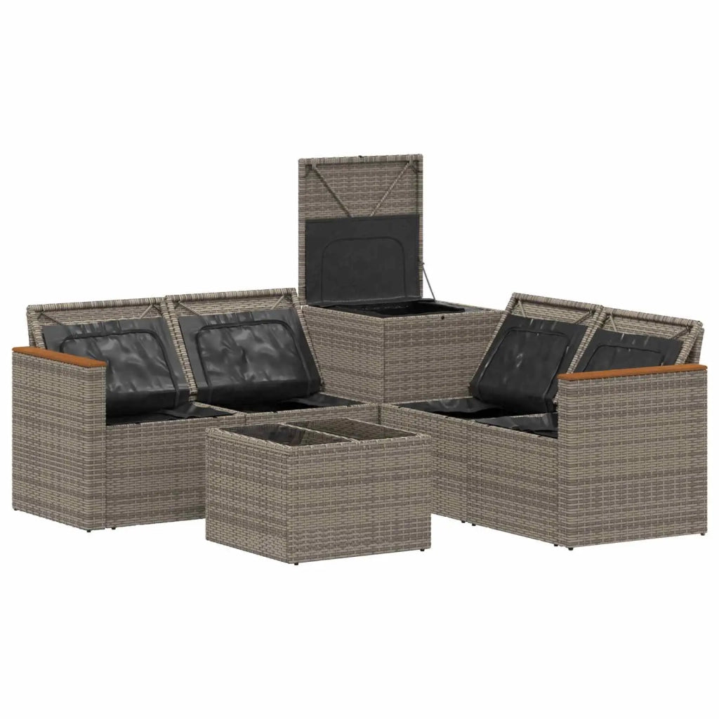Set di divani 6 pz Grigio e Grigio Scuro 3447618