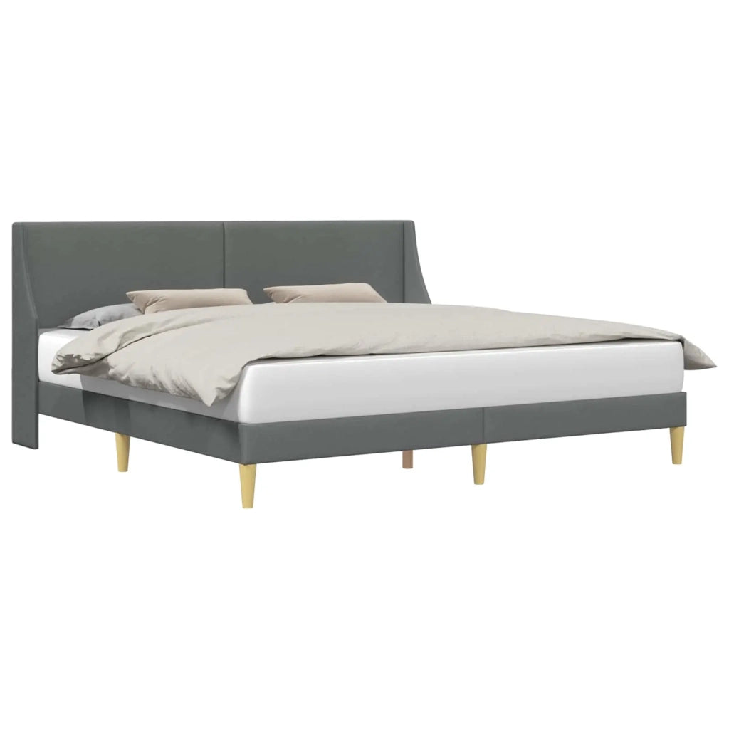 Struttura del letto Grigio scuro 180 x 200 cm Velluto