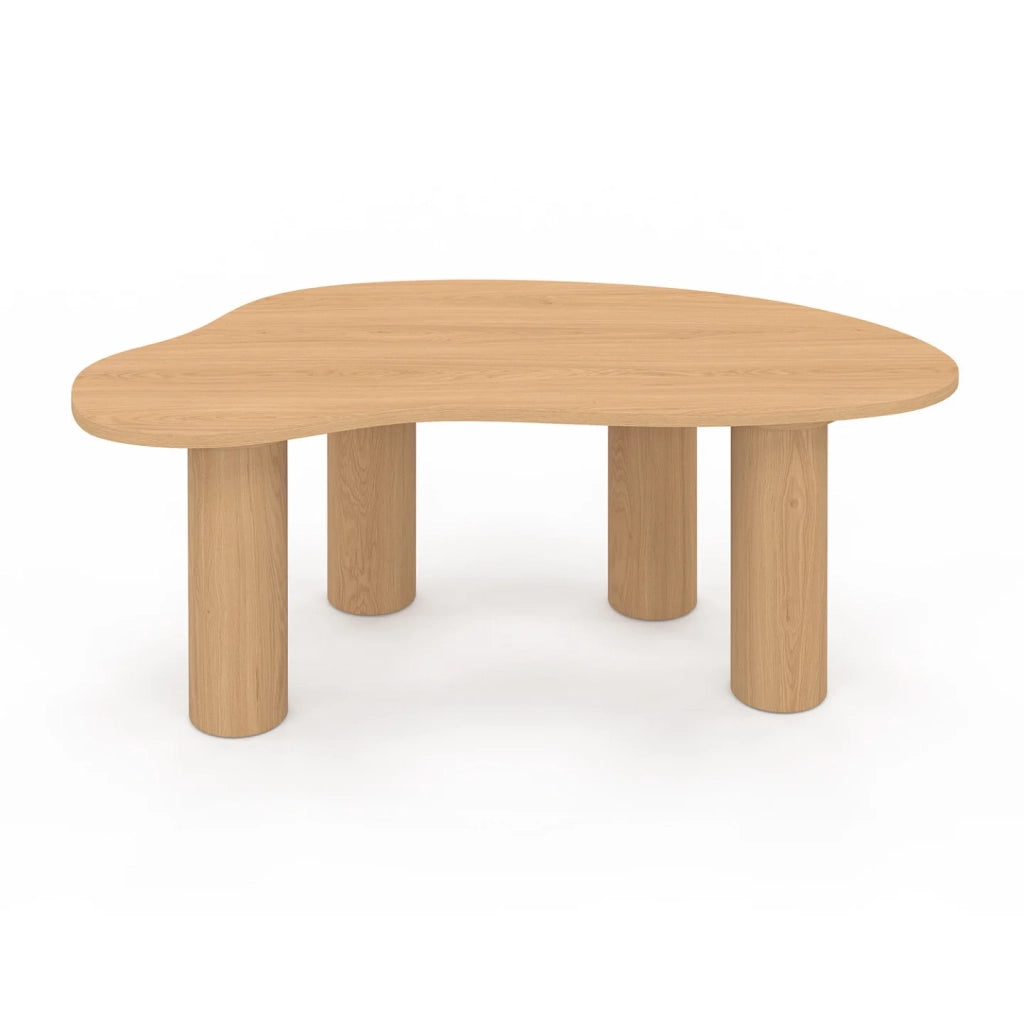 IDMarket - Tavolino ORGANIQUE 100 cm in legno effetto faggio
