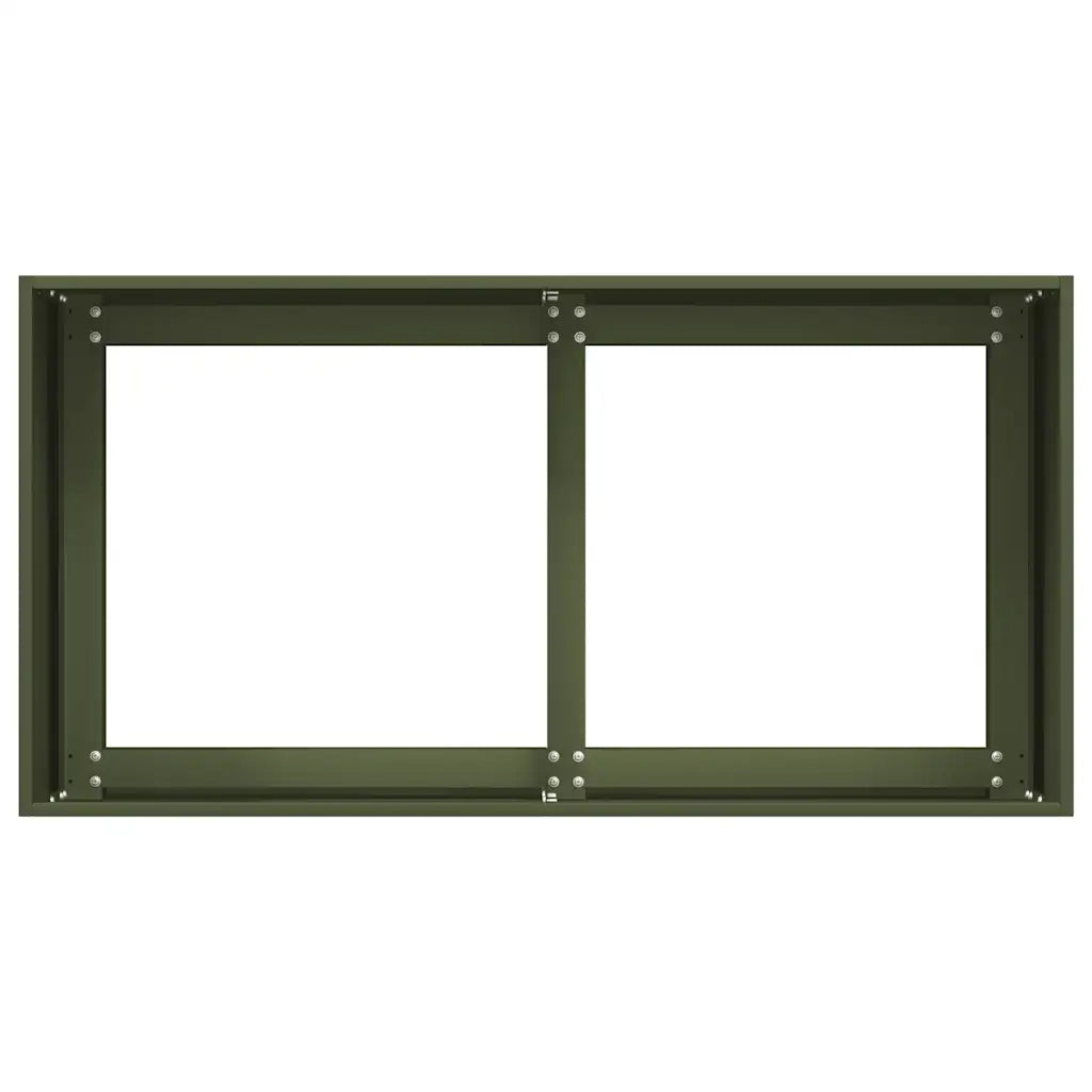 Fioriera Verde Oliva 80x40x40 cm in Acciaio Laminato a Freddo 860671