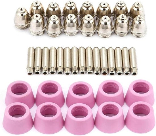 Impugnature e punte elettrodo per plasma cutter set 40 pezzi per torcia AG60 SG55