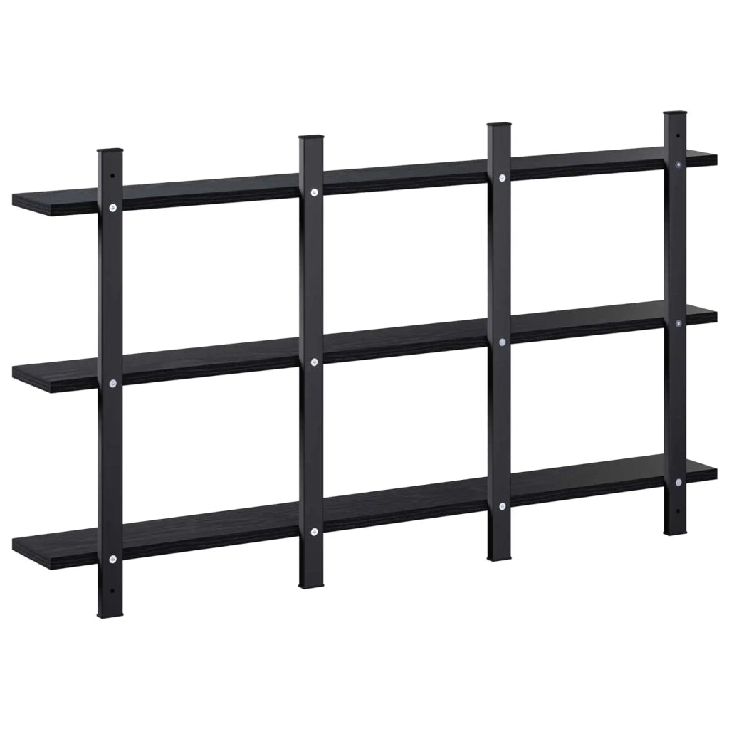 Scaffale da parete Rovere Nero 102 x 13,5 x 58 cm 8020365
