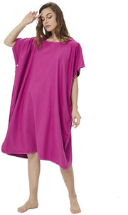 Surfponcho per donne, uomini, adulti e ragazzi, poncho da bagno ultralight e veloce asciugamento, poncho di microfibra, utilizzabile anche come aiuto per avvolgersi dopo il bagno (Azzurro)