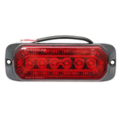 Lampada laterale LED, 12V-24V, rossa intermittente, 132x46 mm, Breckner Germany