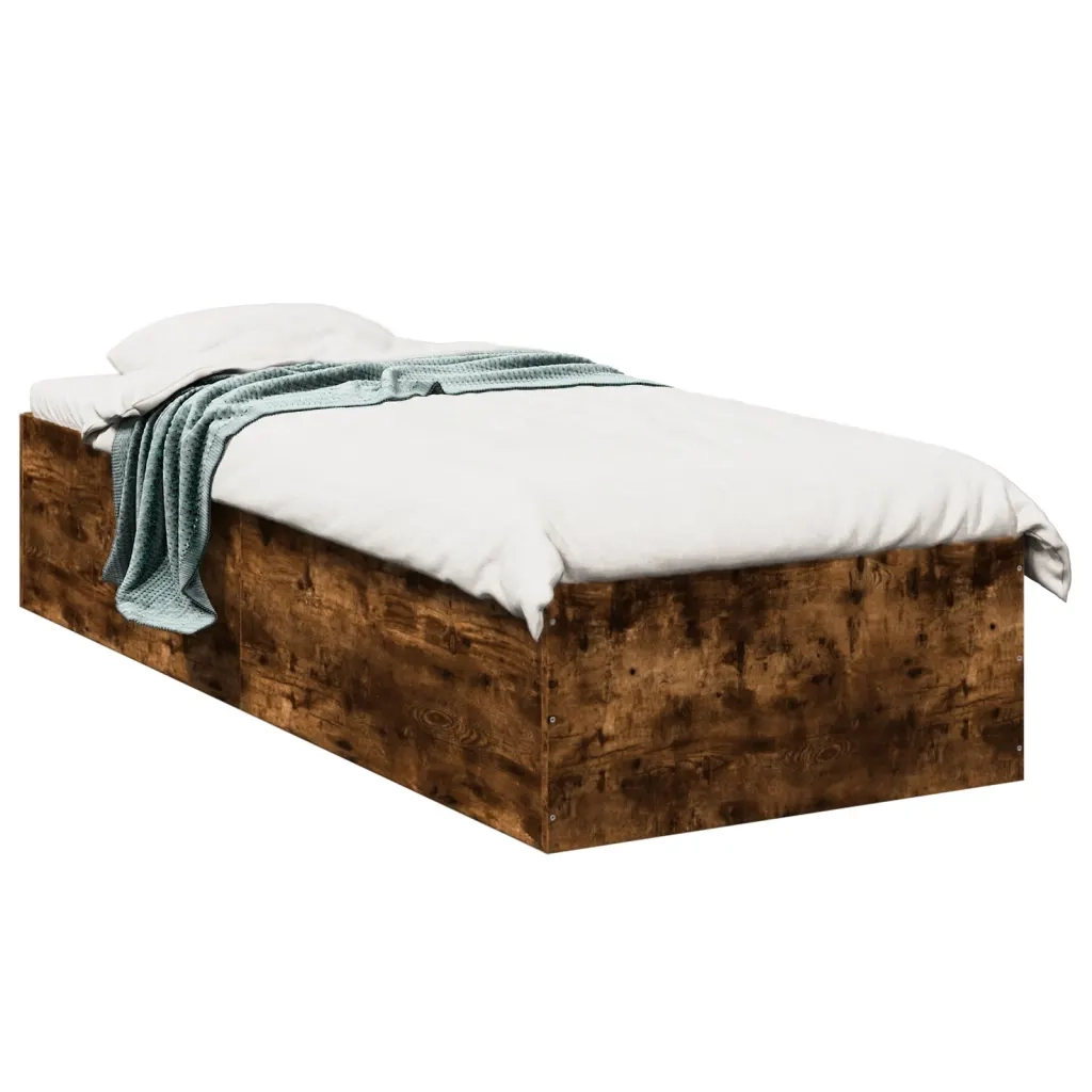Giroletto-Struttura Letto Rovere Fumo 100x200 cm in Legno Multistrato 502202