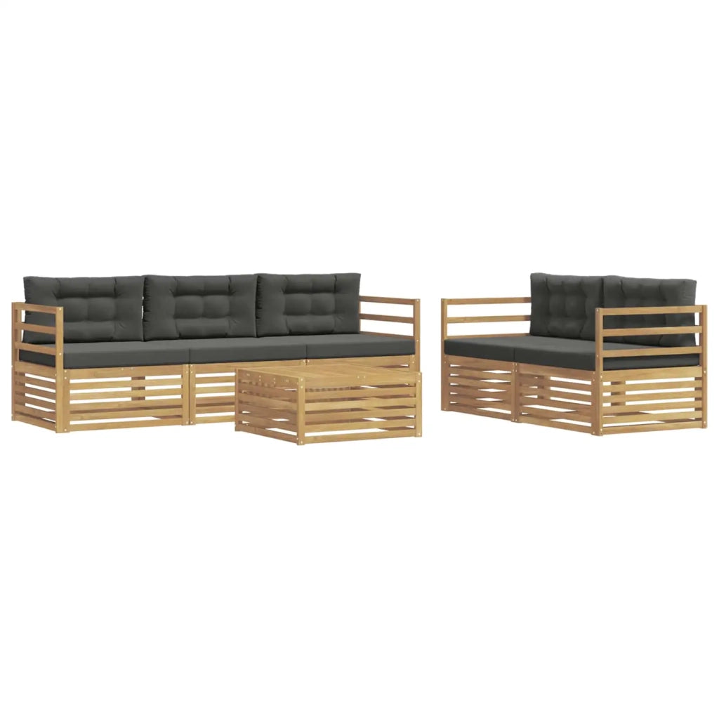 Set di divani da esterno 6 pz Bianco e Antracite 3390027