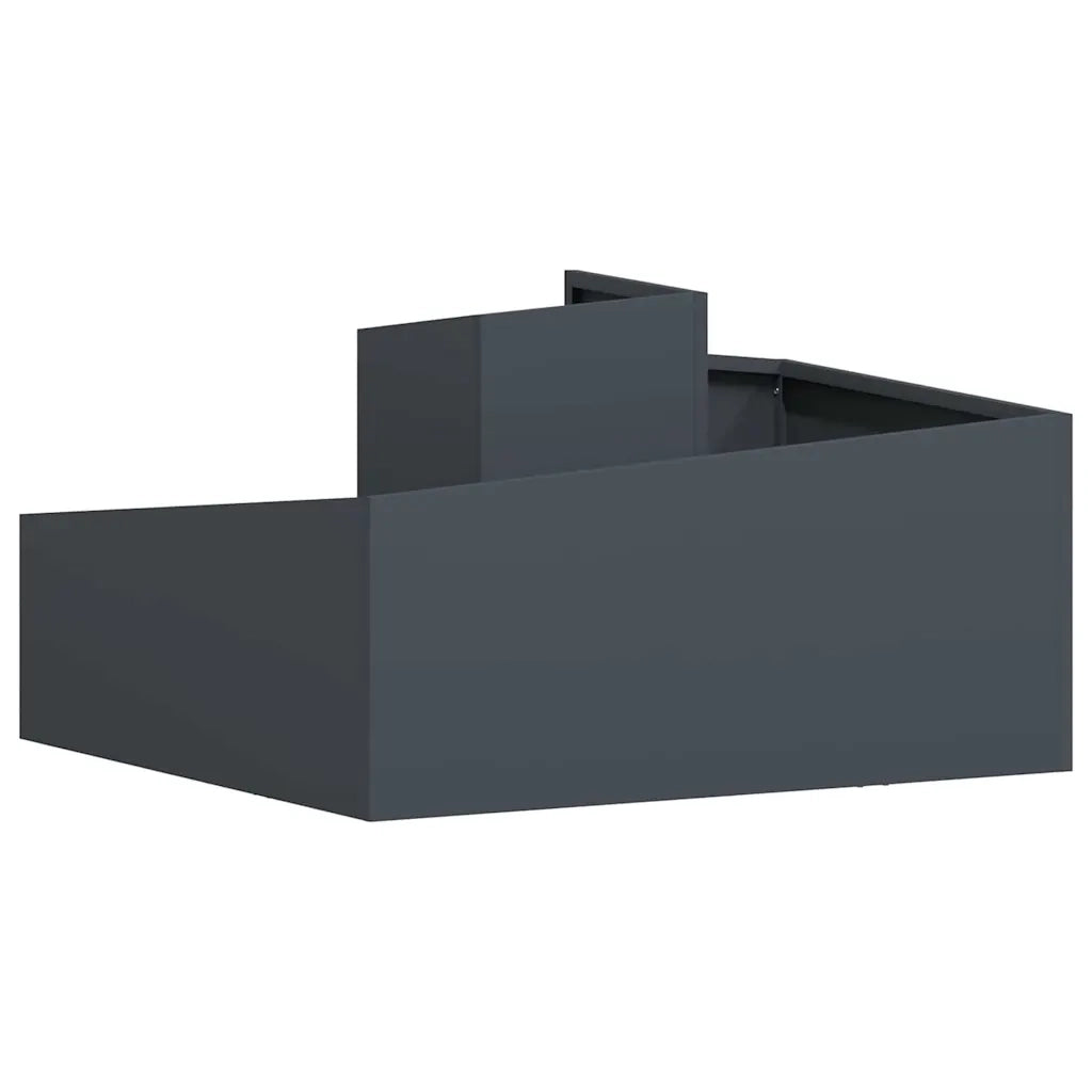 Vaso da giardino Antracite 80 x 80 x 50 cm 873580