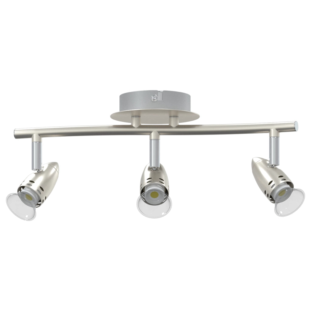 Faretto da soffitto 3 vie regolabile Nichel opaco GU10