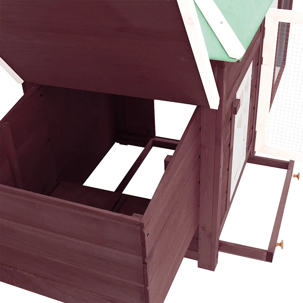 Pollaio con Casetta Nidificazione Moca 190x72x102 cm in Abete 170982