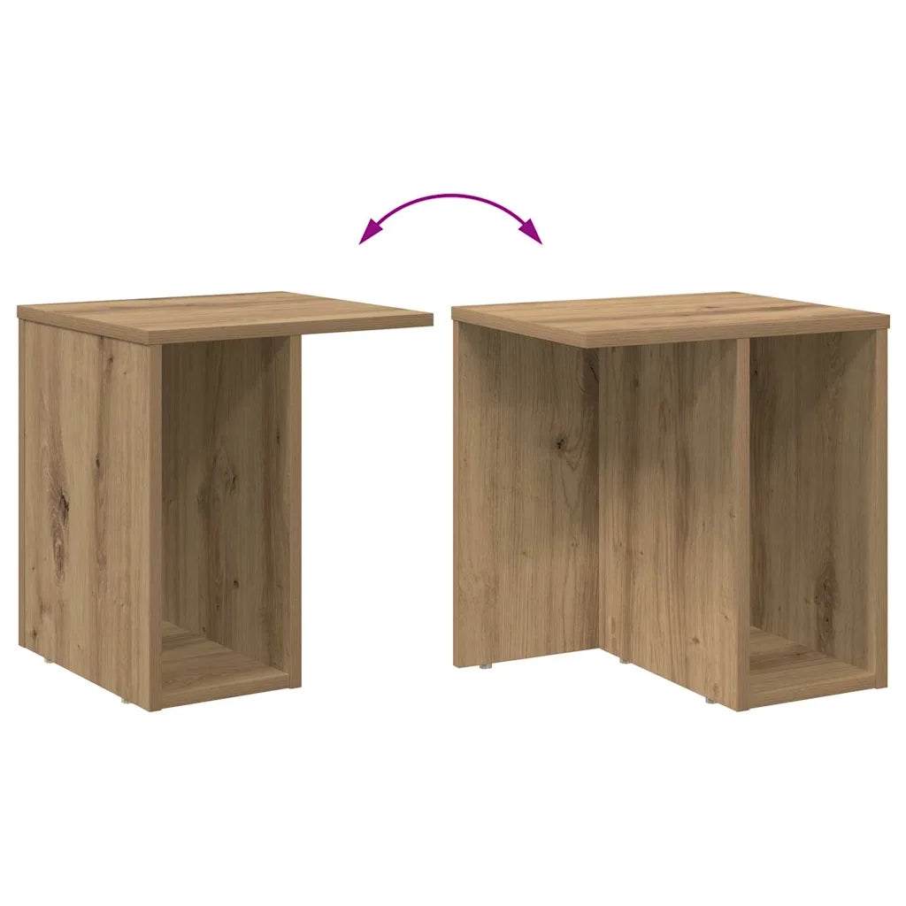 Tavolino Rovere artigianale 37 x 32 x 40 cm Legno multistrato