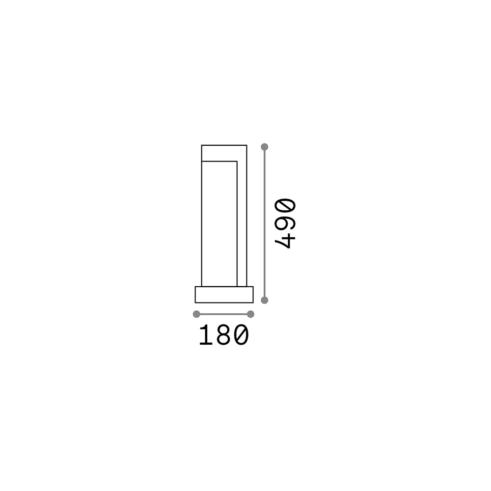 Piantana Moderna Titano Materie Plastiche Grigio Granito Led 9W 3000K H49Cm