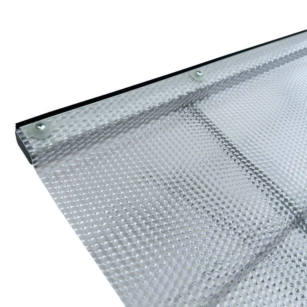 Tettoia con telaio in alluminio STARKEDACH DIAMONDS Straight T-150 7035 con rivestimento monolitico in policarbonato