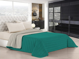 Trapuntino Doubleface Singolo 100gr Grigio Chiaro/Acqua