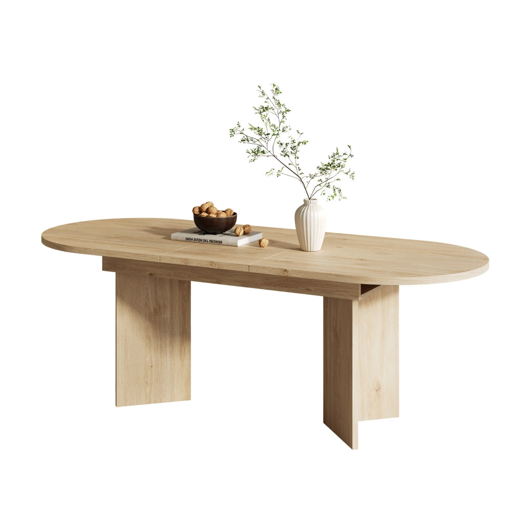 Tavolo da pranzo allungabile; MDF color rovere