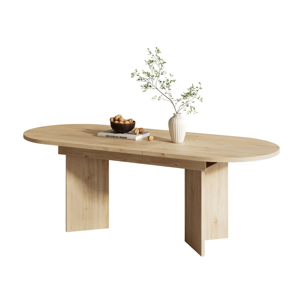 Tavolo da pranzo allungabile; MDF color rovere