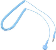 Cavo di terra ESD antistatico con punta lanterna e clip, 300 cm, blu, per protezione da elettricità statica - 1 pezzo per confezione