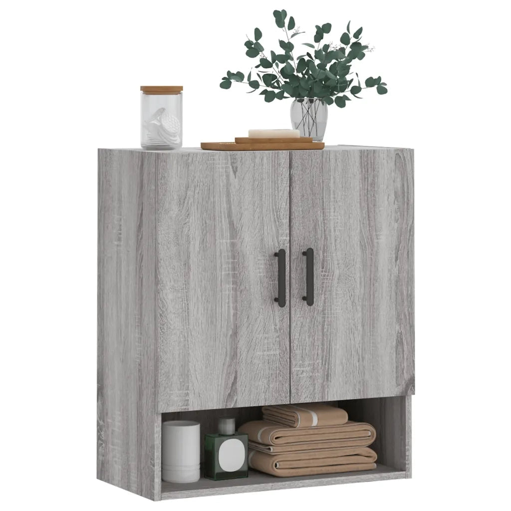 Armadietto a Muro | Mobile a Parete Grigio Sonoma 60x31x70cm in Legno Multistrato