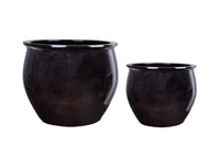 Set 2 Vasi con Bordo H 46 cm ⌀ 55 cm