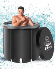Bagno gonfiabile pieghevole per adulti - 75 cm di diametro - Bagno portatile e bagno caldo - Ideale per l'esterno