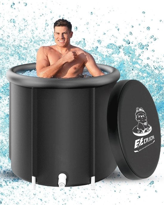 Bagno gonfiabile pieghevole per adulti - 75 cm di diametro - Bagno portatile e bagno caldo - Ideale per l'esterno